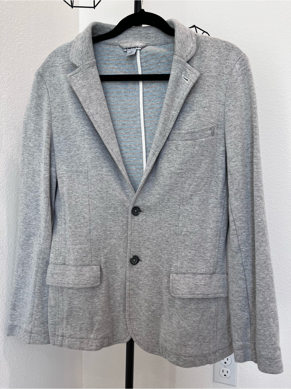 DKNY Men's Grey Knit Blazer
